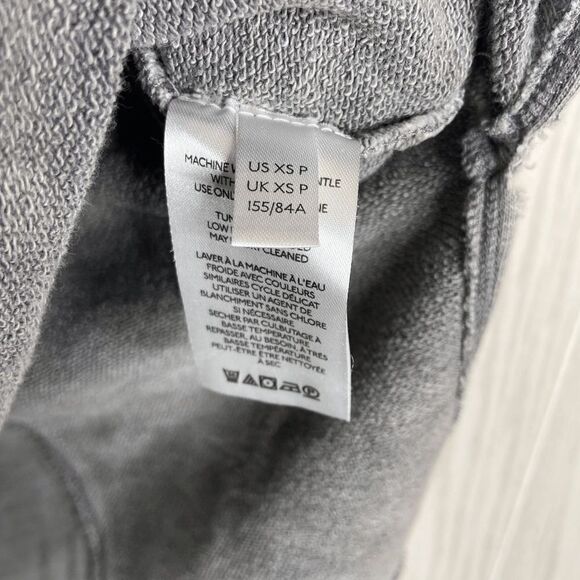 Anthropologie Pilcro Sun Washed Oversized Sweatshirt Women's Gray Size XS Petite - Picture 5 of 6